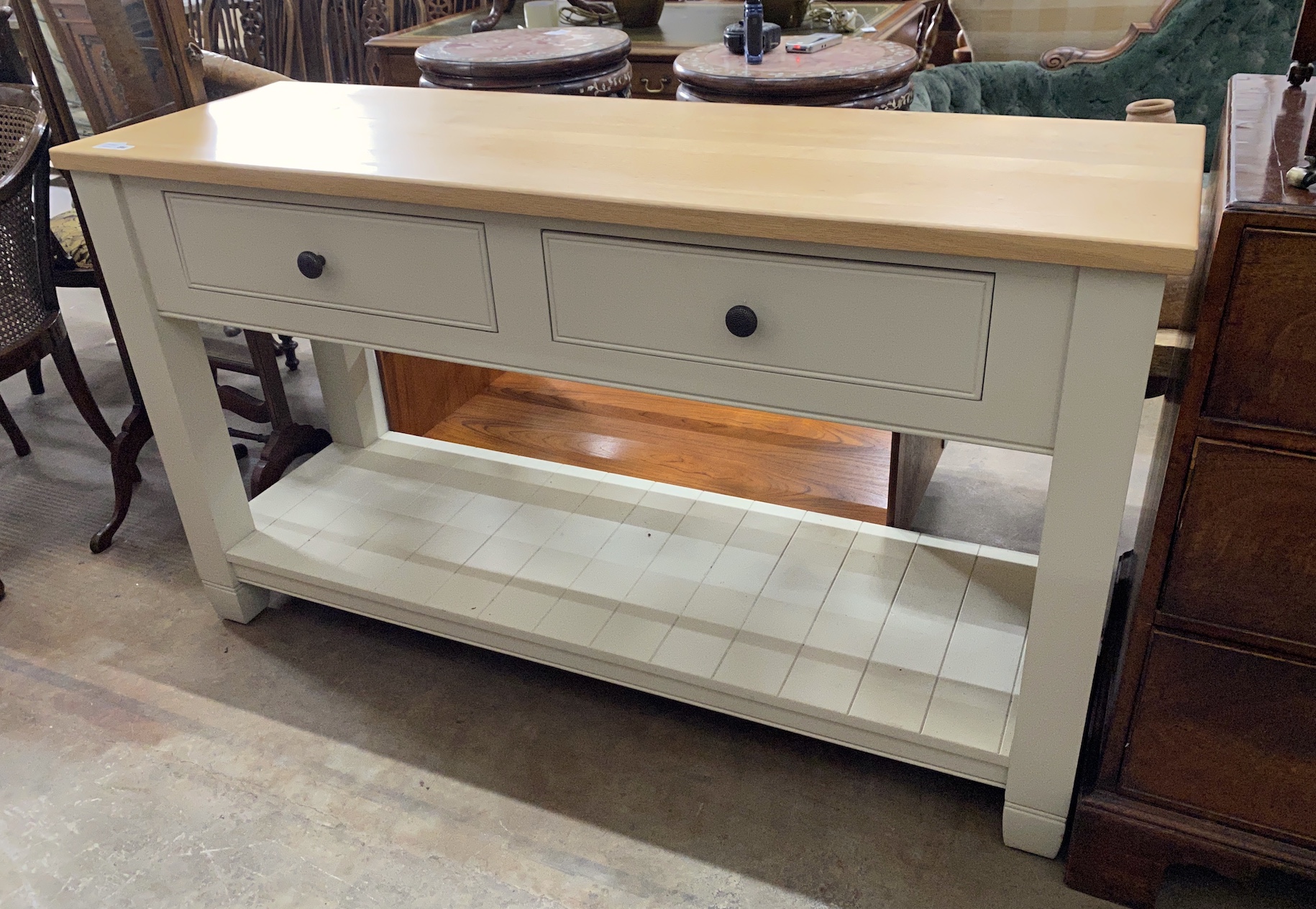 A Neptune, Chichester potboard low dresser, length 153cm, depth 49cm, height 88cm